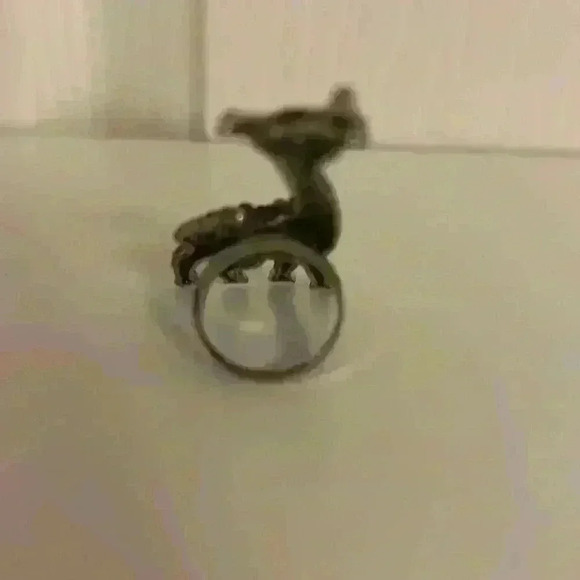 🐳 Studded Giraffe Alloy Gray Ring - Picture 7 of 10